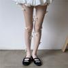 Women Sweet Sheer Pantyhose Stockings Cute Mini Bowknot Pearls Beaded Thin Nylon Tights Soft Breathable Leggings