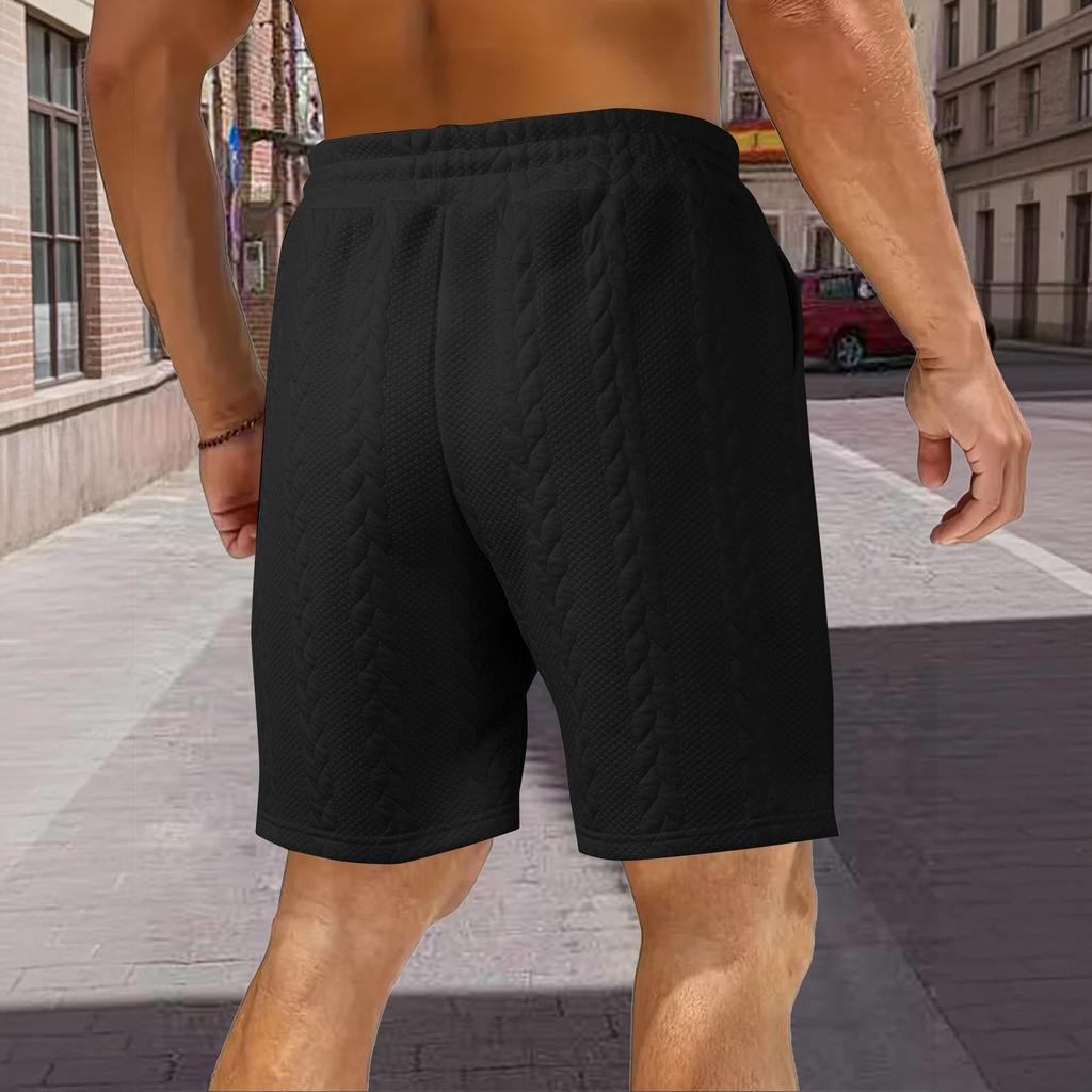Men's Summer Casual Shorts Men's Fashion Sports Textured Shorts