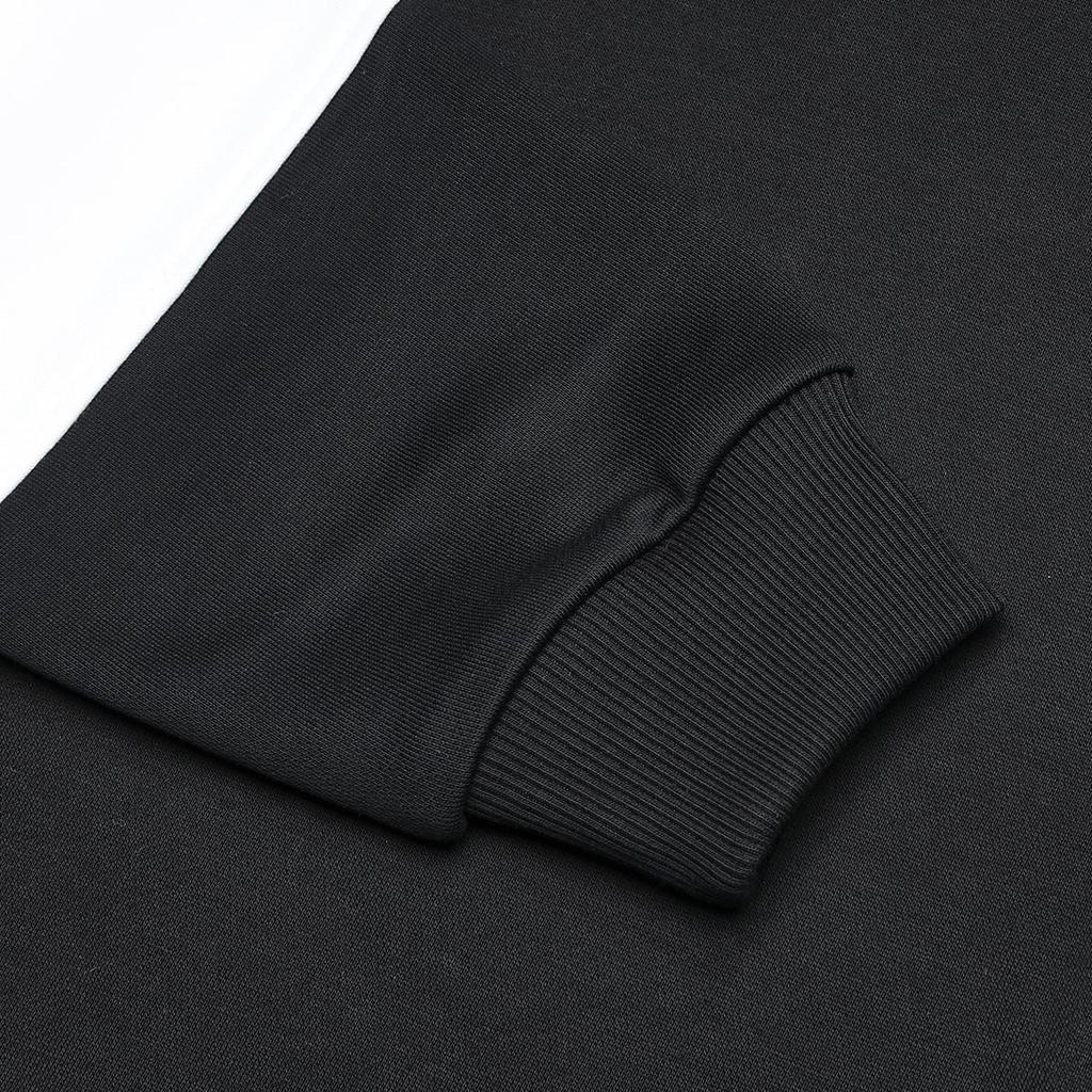Fila Fusion Color Block American Vintage Loose Fit Hoodie Women hoodies Black T11W342206F-BK