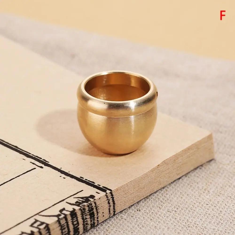 

Home Decoration Small Brass Cornucopia Creative Handmade Treasure Bowl Cornet DIY Baifu Rice Cylinder Attract Wealth