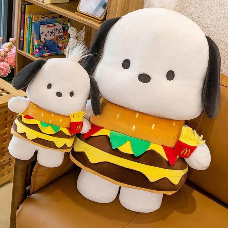 New Soft Plush Hamburger Pacha Dog Doll Wholesale For Bed Decoration And Claw Machine