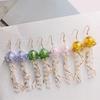 Trendy Watercolor Jellyfish Dangle Earrings Lightweight Acrylic Material Alloy Ear Pendant For Sensitive Skin