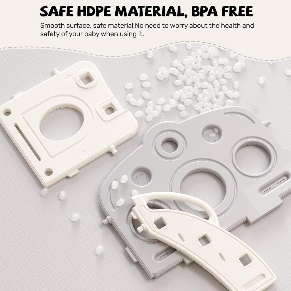 Ubravoo Zjeżdżalnia dla dzieci, bardzo długa zjeżdżalnia dla maluchów z kojcem, miejscem do przechowywania i antypoślizgowymi schodami, sprzęt do zabawy wewnątrz i na zewnątrz, wolnostojąca zjeżdżalnia