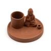 Multi Purpose Buddha Incense Plate – Natural Terracotta Style