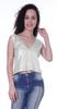 Moomaya Womens Sequin Sleeveless Party Crop Top Glitter V Neck Sparkle Club