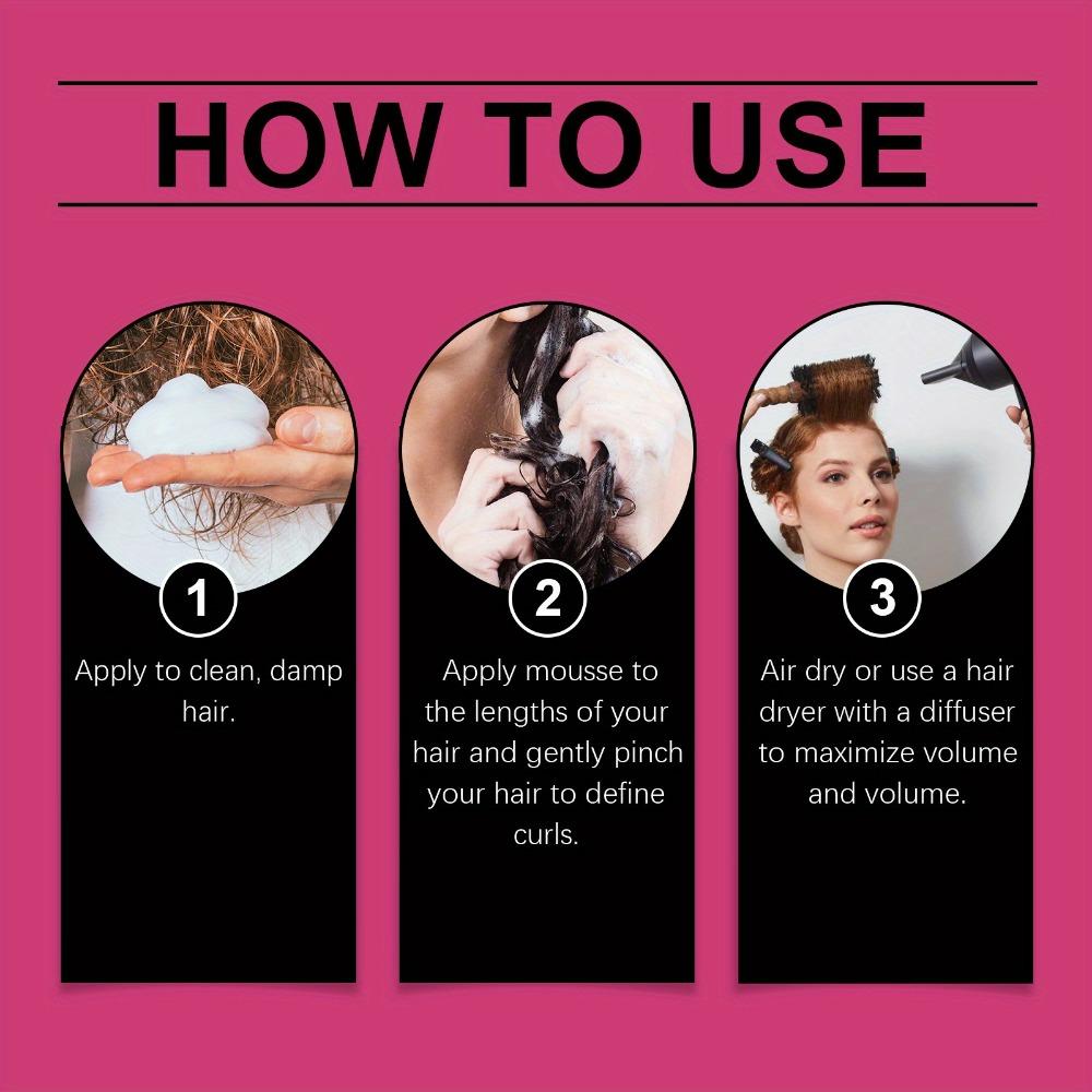 Curl Defining Mousse For Curly Hair Volumizing Lightweight Hold Frizz Control With Hyaluronic Acid Flaxseed Extract Non Sticky