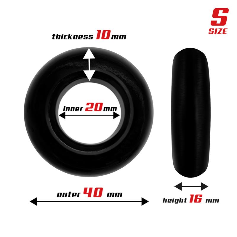 Set of 3 Black Flexible Penis Rings