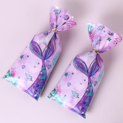 Mermaid Tail Candy Bags Gift Packing Bag Little Mermaid Birthday Party Decor Kids Girl Baby Shower Wedding Party Supplies