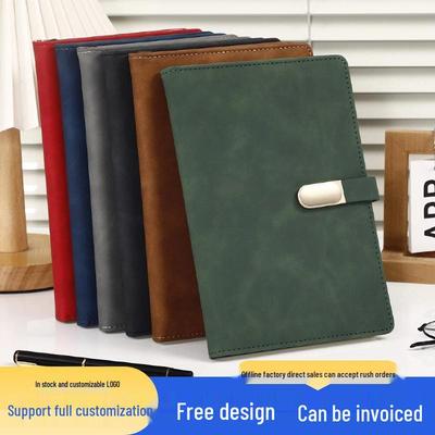Geschäftsnotizbuch mit Metallschnalle - Anpassbares Logo, Premium Konferenznotizblock-Set