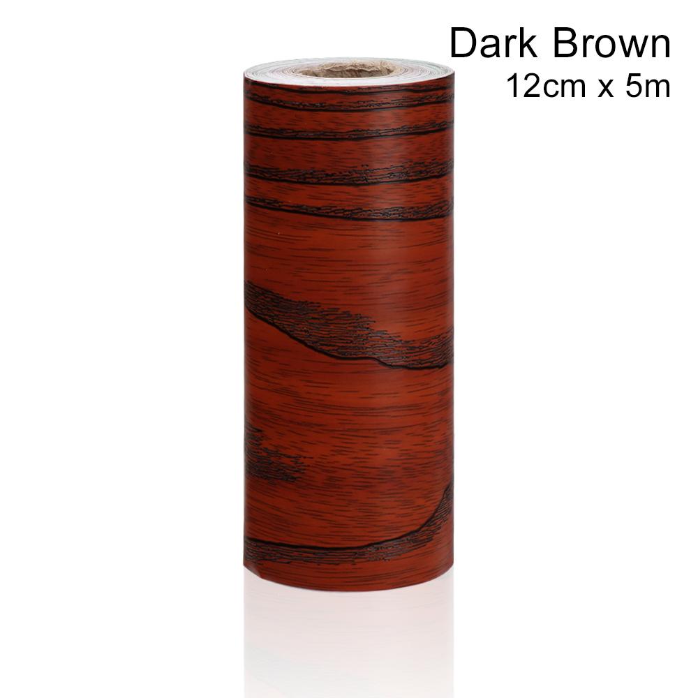 Self-adhesive PVC Waterproof Wood Waist Line Wallpaper Skirting Line Wall Border Stickers Home Decor