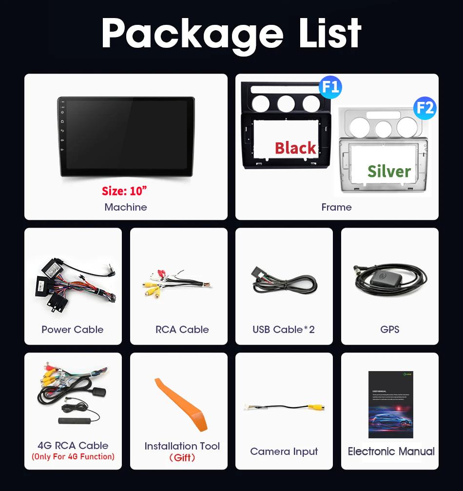 Android13 For Volkswagen Touran 1 2003 - 2010 Car Multimedia Stereo Player Navigation GPS Auto Carplay Rear camera Video 5G wifi