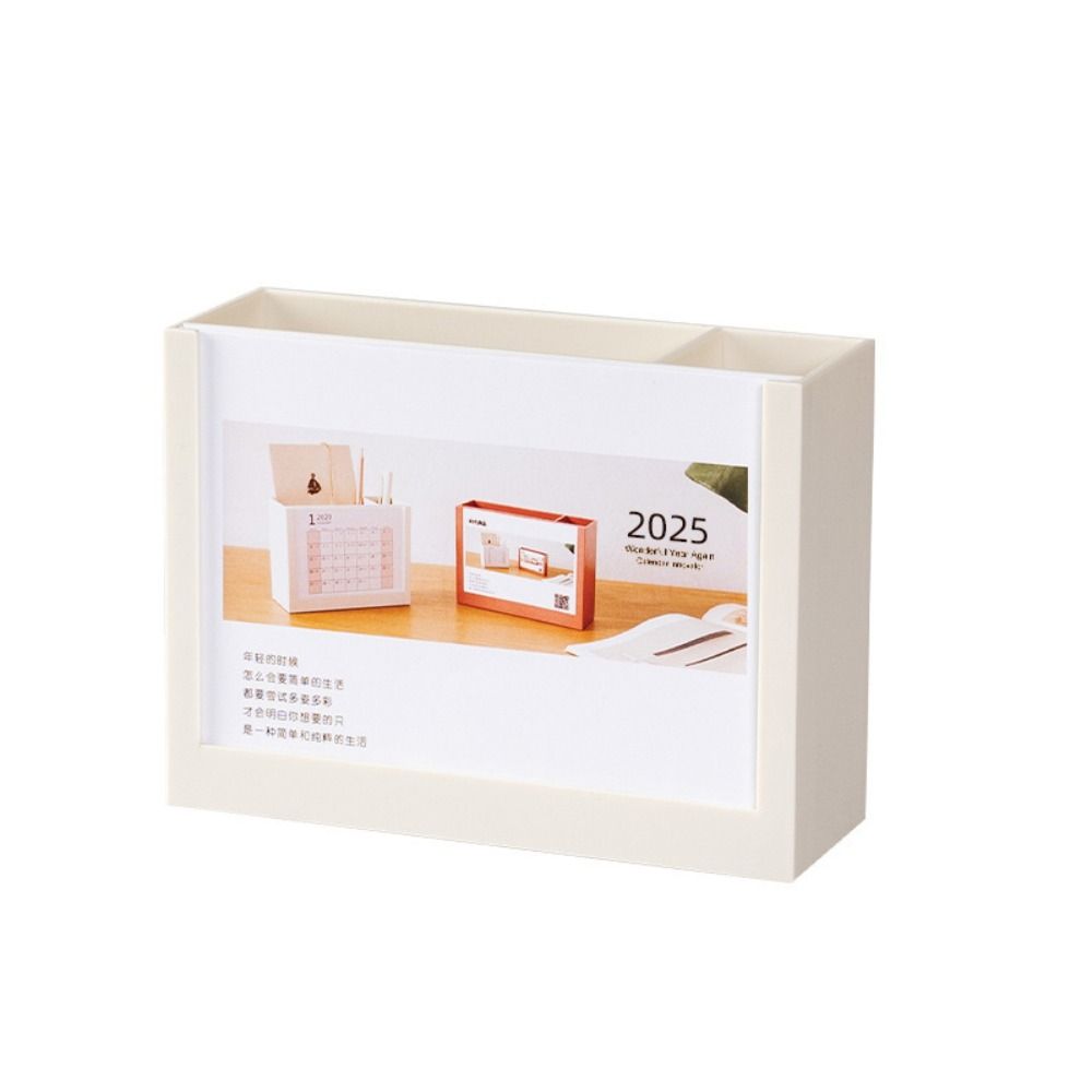 Multi-Function Desk Calendar Organizers Creative Pencil Storage Box Desk Calendar Pen Holder  Home