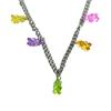 Collier Ours à Chaîne Épaisse Colorée - Bijou de Mode