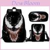Venom Kids School Backpack Lunch Bag Pencil Case Threepiece Set For Children