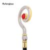 Golden White Hanger Red Diamond Fashion Stick Decorative Cane Elegant Fashion Cane Cosplay Alloy Crosier Vintage Stick 93cm