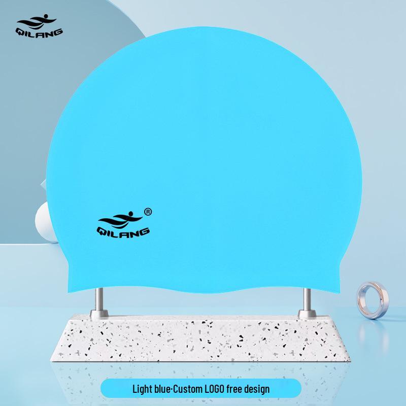 Qilang Wasserdichte Silikon-Badekappe für Erwachsene & Kinder - 50g, Langhaar-kompatibel, Kundenspezifisches Logo verfügbar