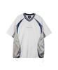 PHYPS MOTORCYCLE Glosy Nylon V Neck Short Sleeve White
