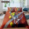 Tennis Ball Duvet Cover Set Sports Game Themed Bedding Set Twin Size For Boys Teens Adult Tennis Racket Ball Comforter Cover