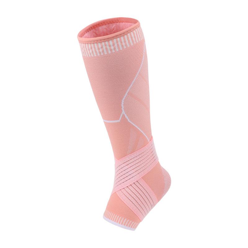 

1pcs Compression Ankle Sock Featuring a Calf Sleeve, Adjustable Strap, And Elastic Leg Section with a Foot Part XL рожевий