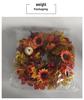Autumn Harvest Wreath with Pumpkins & Maple Leaves