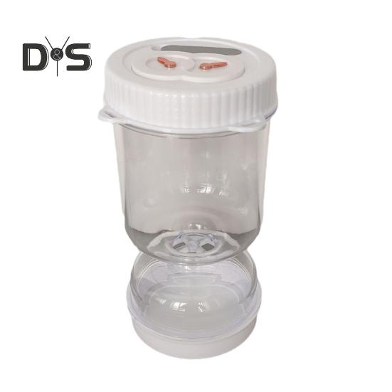 Glass Pickle Jar with Strainer Flip Leak-Proof Wide-Mouth Design Food Grade BPA Free Airtight Olive Kimchi Hourglass Container