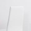 Set di 4 Sedie, Sedie da Pranzo, Sedie da Cucina, 41 cm x 50 cm x 97 cm, Bianco