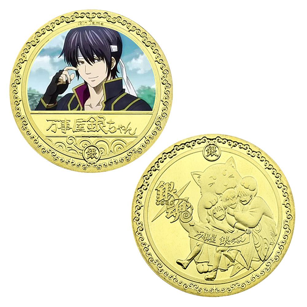 Japanese Classic Anime Manga Gold Commemorative Coin Metal Badge Commemorative Badge Boutique