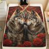 1 Manta de Franela con Estampado del Día de San Valentín, Alta calidad Cómoda para Todas las Estaciones, Decoración del Hogar, Perfecta para Regalo de Navidad Cumpleaños