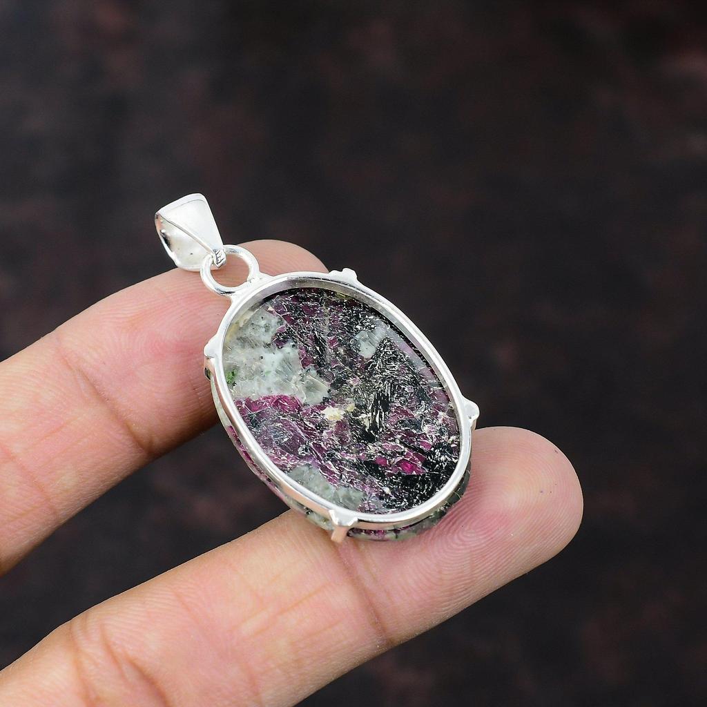 Eudialyte Pendant 925 Sterling Silver Pendant Brand New Jewelry Dainty Gemstone Pendant Handmade Jewelry Gift For Wife Healing Stone Pendant