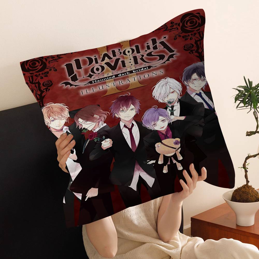 

Anime D-Diabolik Lovers Movie Personalized Picture Text Home Decorative Pillows Household Gifts 45x45cm 30cmx30cm