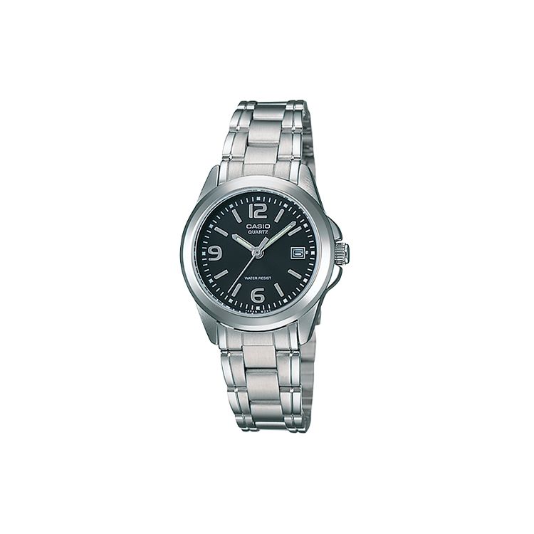 

Casio Standard Series Casual Fashion Versatile Quartz Movement Stainless Steel Strap Womens Watch Silver Dial Women watches LTP-1215A-1A Black Dial