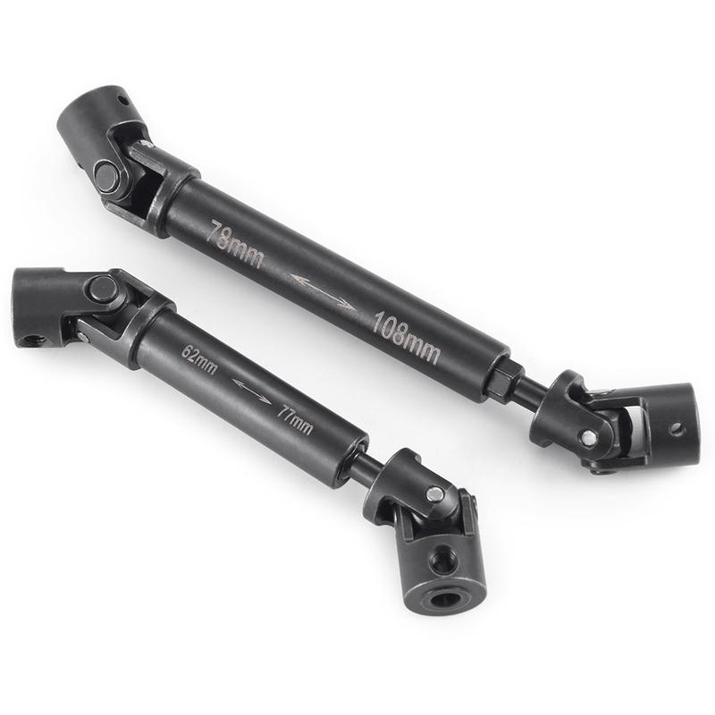 YEAHRUN Steel Front Rear CVD Drive Shafts Steering Portal Axle Stub for 1/18 RC Crawler Car Axial Capra 2WD UTB18 Accessories
