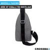 CROSSBAX Brusttasche Umhängetasche Schultertasche Crossbody Sling Bag grau