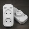 Rozšírenie EÚ Adaptér s dvojitou zásuvkou s 2 USB Power Strip Adaptér s inteligentnou zásuvkou