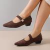 Pointed-toe Single Shoes - Women's New Style, Versatile for Outerwear, Hook-and-loop Fastening Shoes