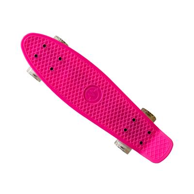 MASTER 22 Skateboard with Light-Up Wheels - Pink