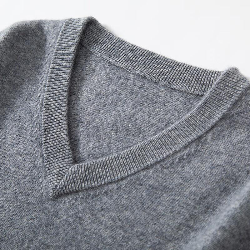 Fanzhen Men's V-Neck Cashmere Blend Sweater