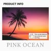 470g "Pink Ocean" Scented Candle – Large Colored Glass Jar with Steel Lid for Sweet Marine Ambiance