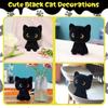 Kawaii Black Cat Plush Toy Halloween Stuffed Animal Pillow Black Cat Plush Doll Baby Toys Plushie Christmas Gift For Kids Girls