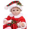Charming Vinyl Silicone 16'' Lifelike Reborn Doll Baby With Festive Christmas Outfit