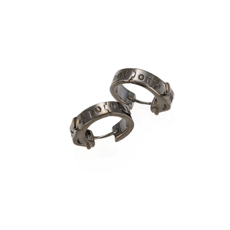 Vivienne Westwood Logo Design Brass Earrings Unisex earrings Gray 62030032S001S001 Basic Packaging-Dust Bag+Box,F,Gray