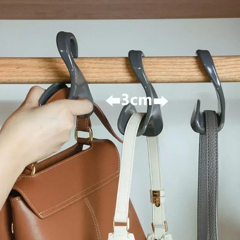 5/10 Pcs Bag Hook Handbag Arched Hook Tie Scarf Hanging Buckle Home Storage Hook Rack Hat Storage Multi-purpose Wardrobe Hook