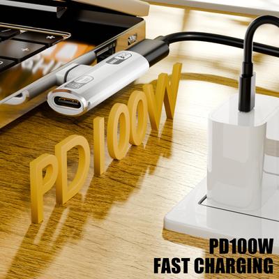 USB C Ses ve Şarj Adaptörü Tip C Aux Adaptörü USB C'den USB C Kulaklık ve Şarj Cihazı Adaptörü PD100w Desteği