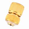 Garden Hose Connector, Aluminum Alloy Brass Plated Proof Quick Fit Adapter, Compatible with G1/2 Hose, for Garden Irrigation Water Tap Fitting