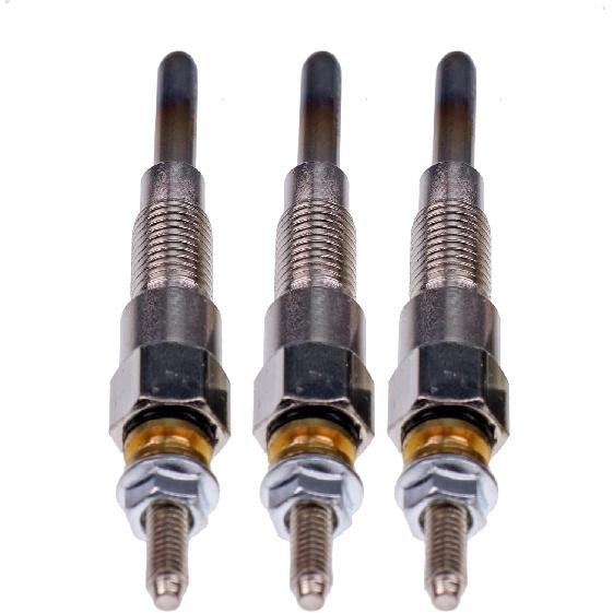 JEENDA 3PCS Glow Plug 16851-65510 16851-65512 Compatible with Kubota D722 D902 D905 D1005 D1105 V1505 V1305 Z482 RTV900 RTV1100 Tractor B1700D B1700E