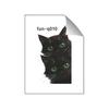 Yousheng Car Sticker, Waterproof PVC Self-adhesive No Trace Auto Decal, Black Cat Pattern Funny Sticker for Windows Mirrors Trunks Car
