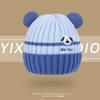 Baby Hat Winter Cute Cartoon Double Ball Wool Hat Boys and Girls Baby Ear Protector Knitted Hat Children's Pullover Hat
