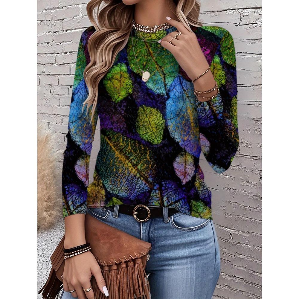 Printed top, modern art design, suitable for daily wear XS
