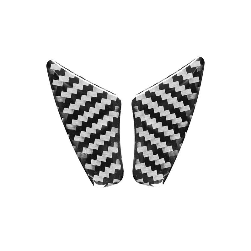 

2PCS For Nissan Sentra 2016- Carbon Fiber Steering Wheel Panel Trim Frame Decoration Stickers Auto Interior Accessories чорний