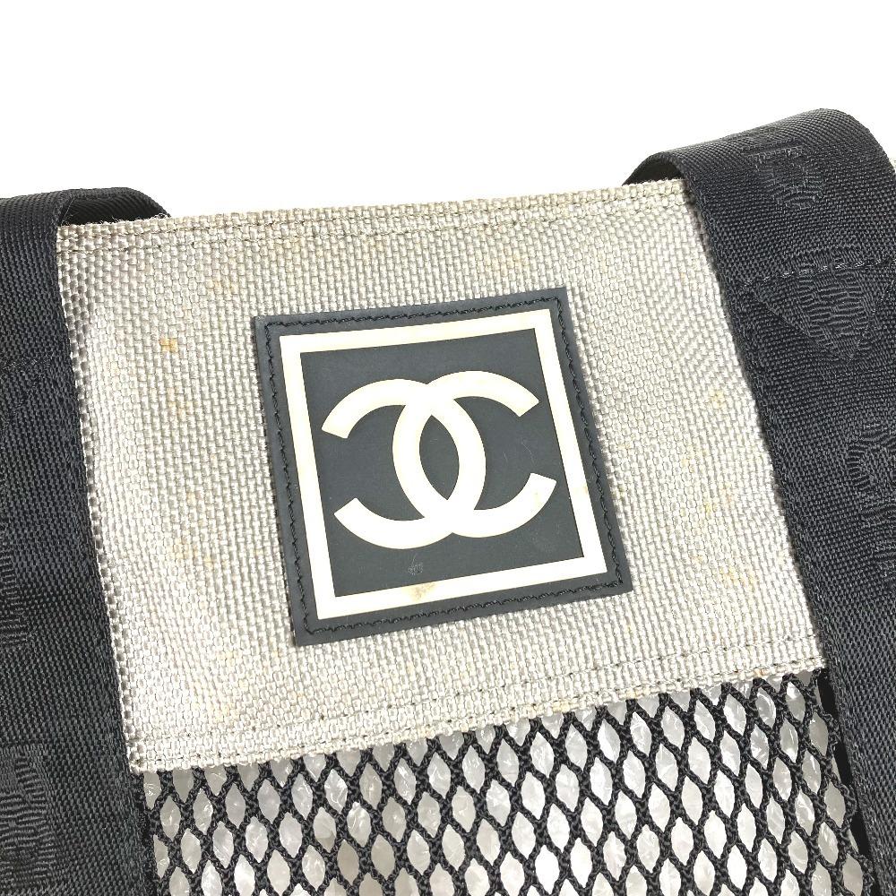 Chanel Sportliches CC CC Mark Logo Mesh Tragetasche mit Beutel, Vertikale Umhängetasche